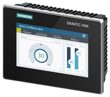 SIMATIC HMI MTP700 Unified Comfort Panel Standard Design list view